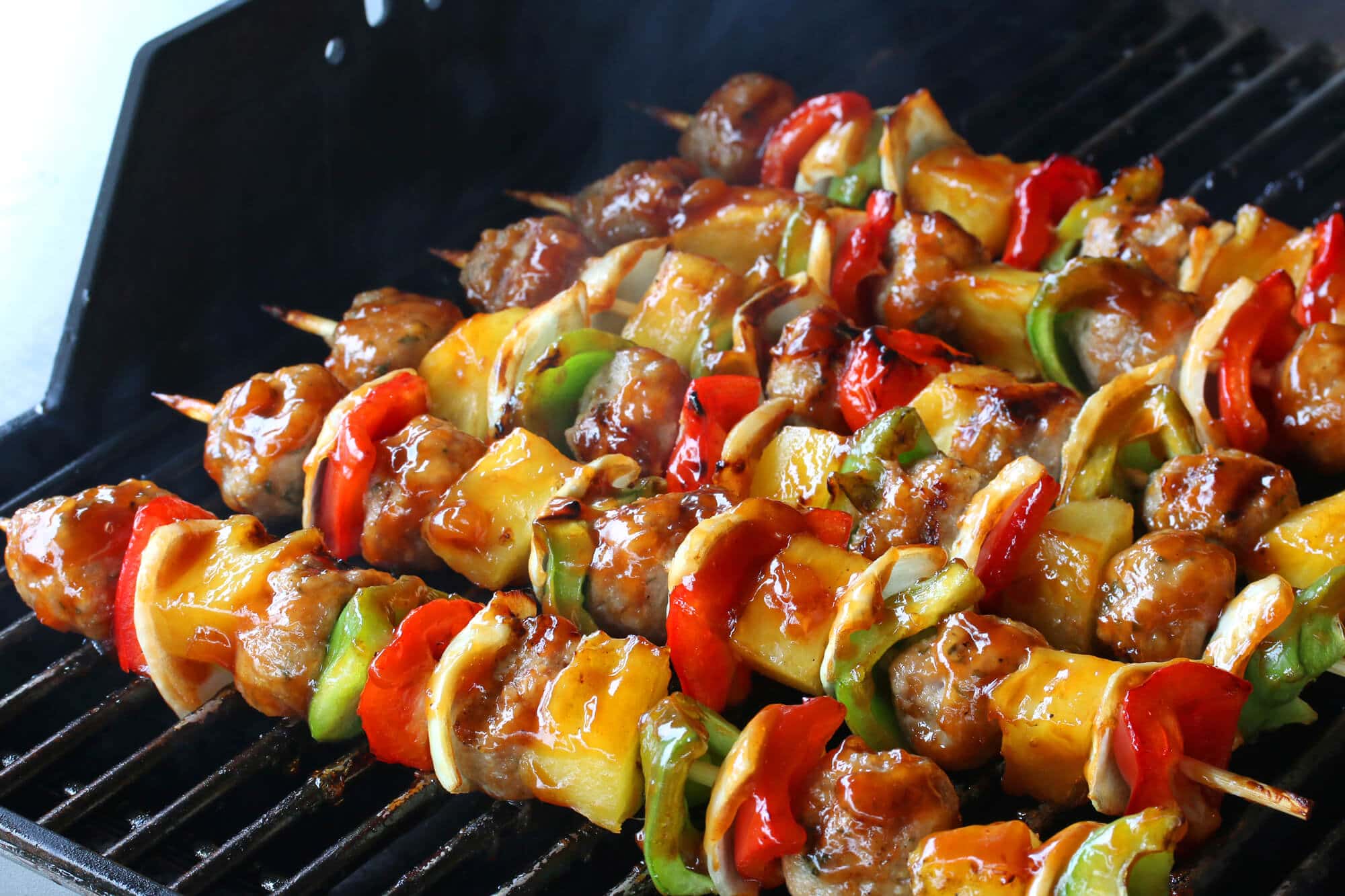 The Skewers Recipe with Pork, Pineapple, and Onions Hits Just Right